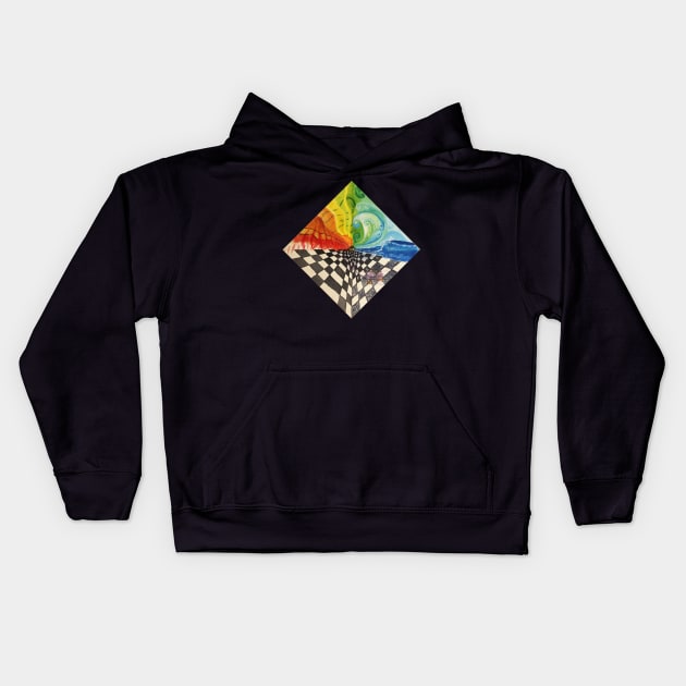 Mind Grid Kids Hoodie by EyeRise